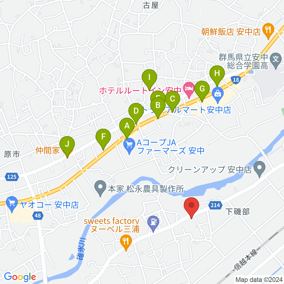 サウンドタム周辺のファミレス・ファーストフード一覧地図