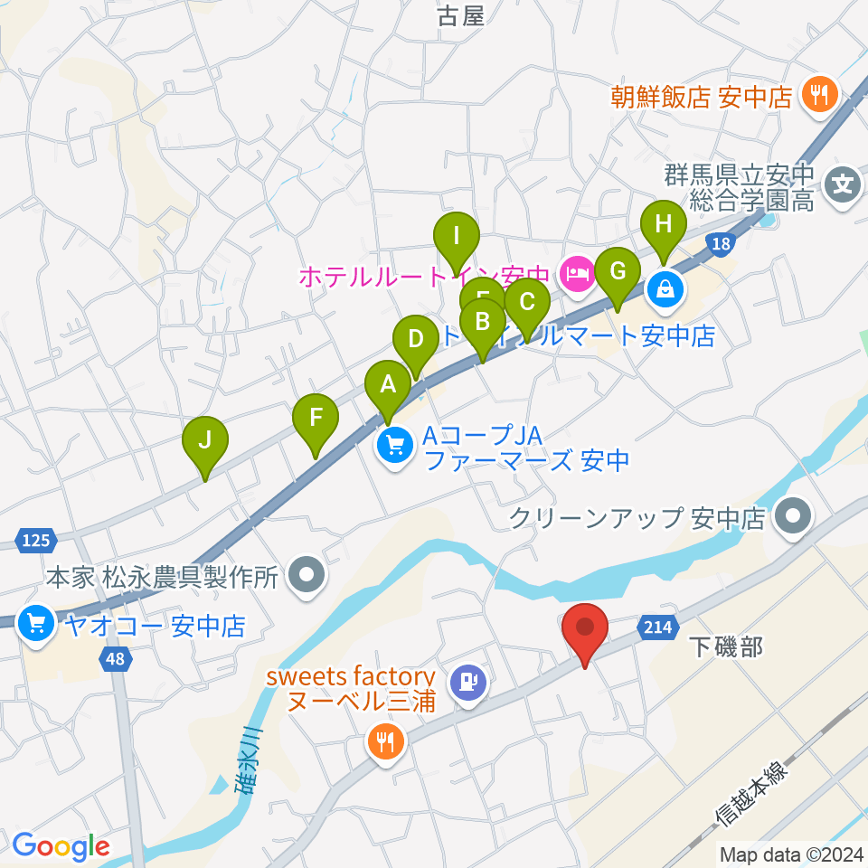 サウンドタム周辺のファミレス・ファーストフード一覧地図