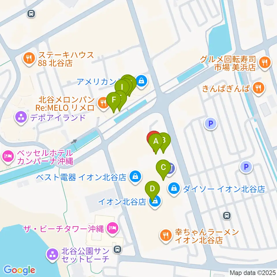 ミハマ7プレックス周辺のファミレス・ファーストフード一覧地図