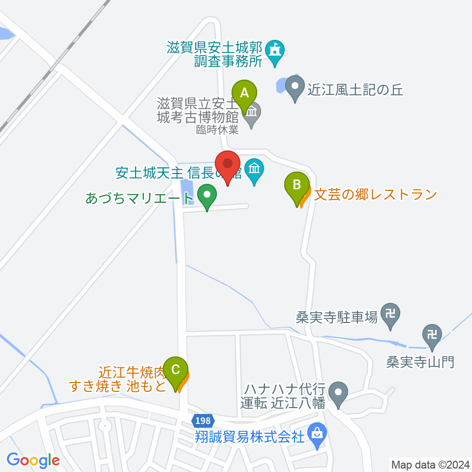 文芸セミナリヨ周辺のファミレス・ファーストフード一覧地図