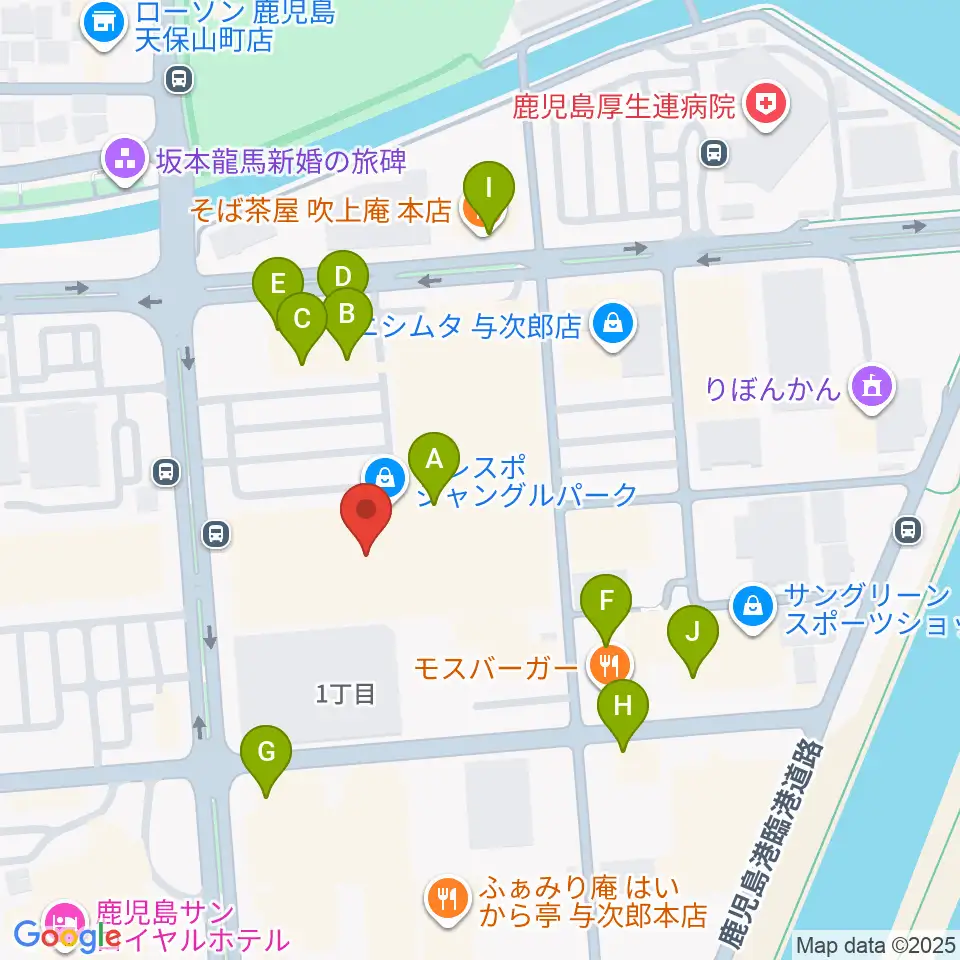 TOHOシネマズ与次郎周辺のファミレス・ファーストフード一覧地図