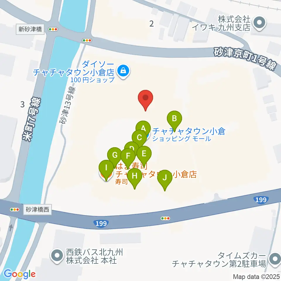 ローソン・ユナイテッドシネマ小倉周辺のファミレス・ファーストフード一覧地図