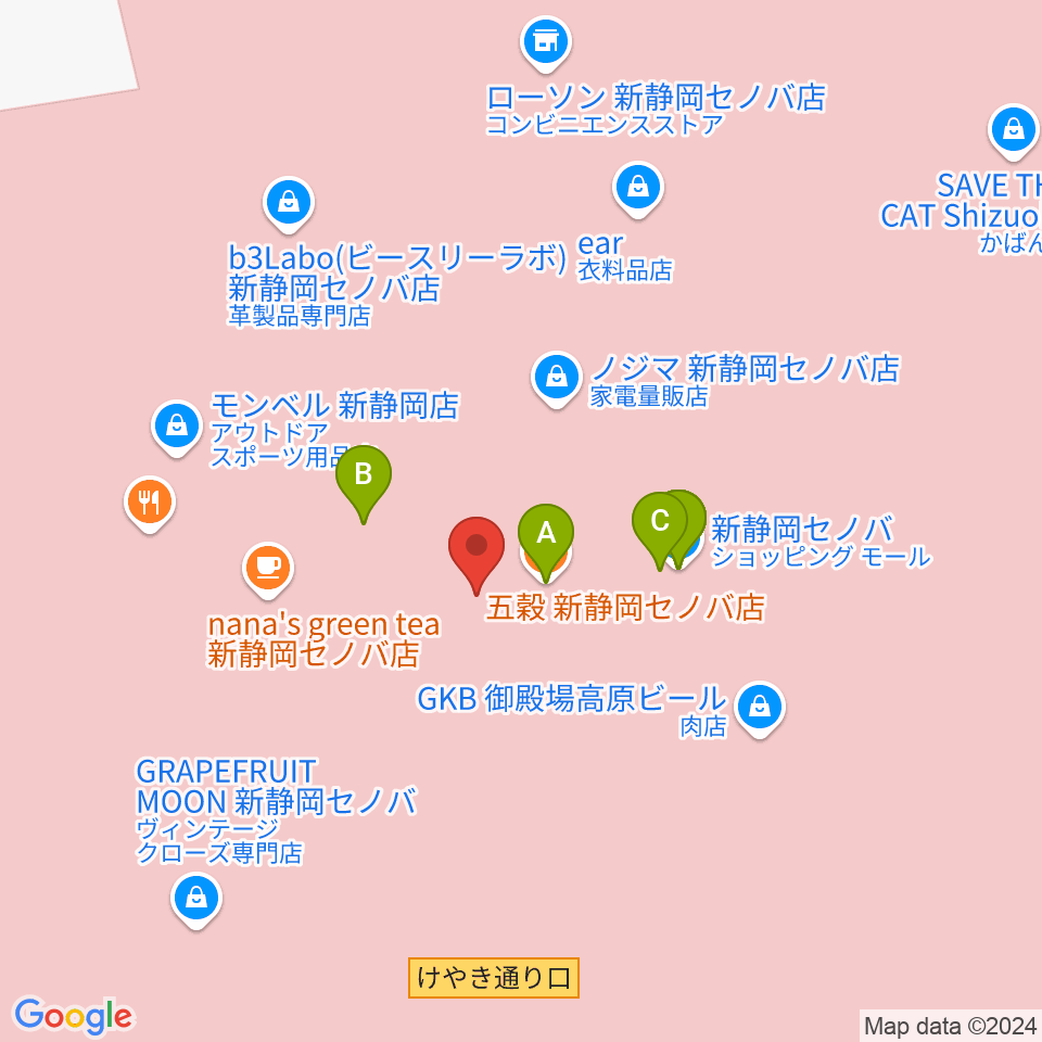 シネシティザート周辺のファミレス・ファーストフード一覧地図