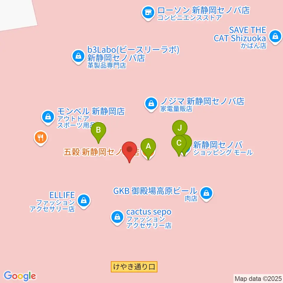 シネシティザート周辺のファミレス・ファーストフード一覧地図