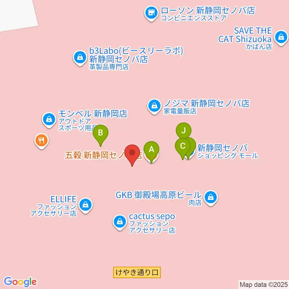 シネシティザート周辺のファミレス・ファーストフード一覧地図