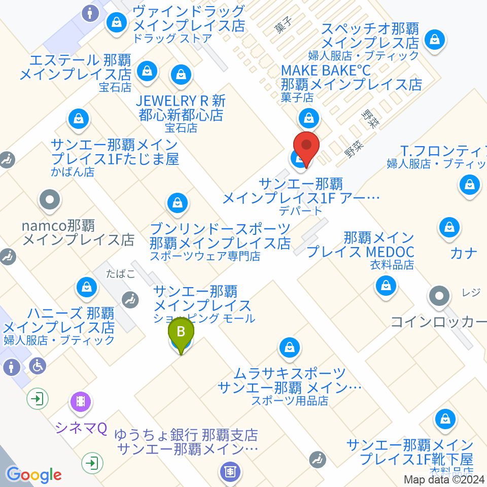 シネマQ周辺のファミレス・ファーストフード一覧地図