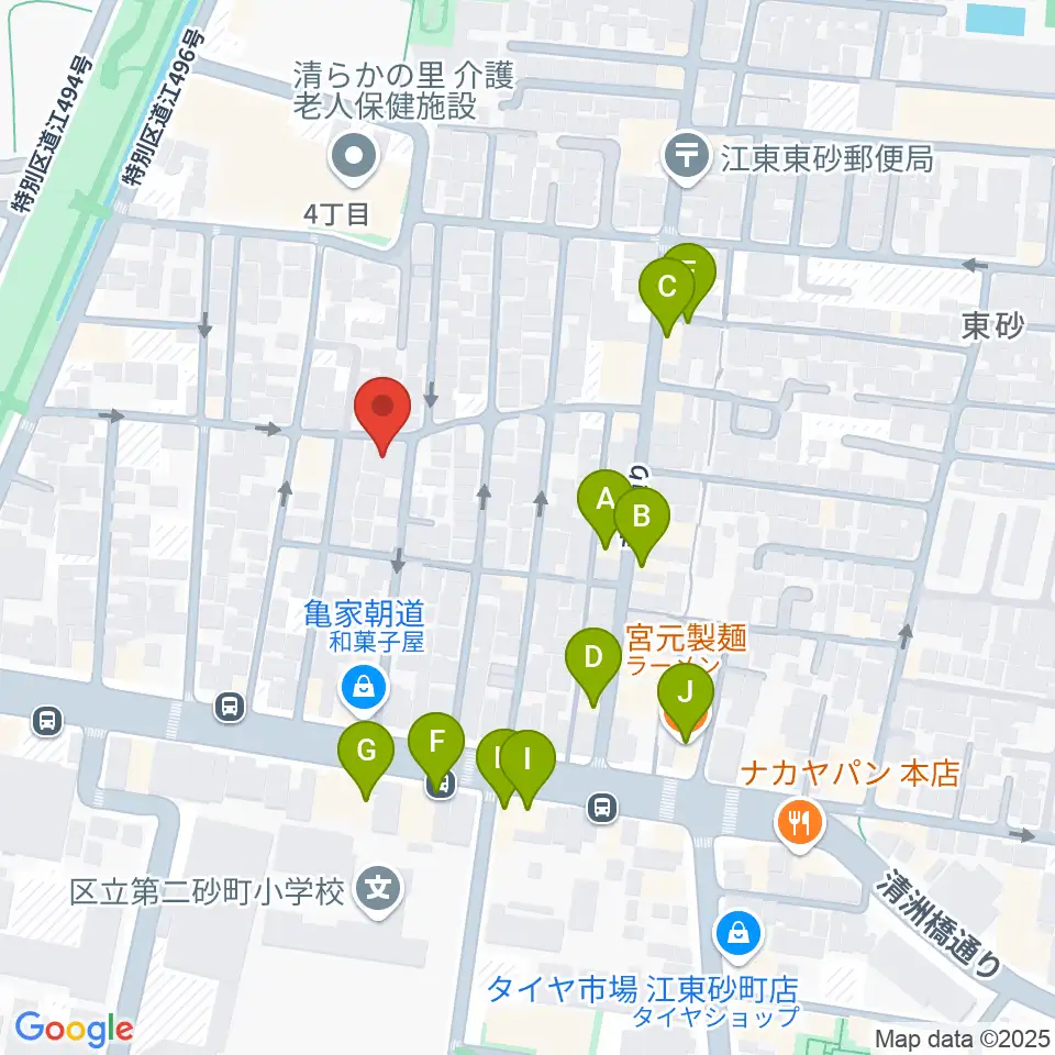 サンテクニカル周辺のファミレス・ファーストフード一覧地図