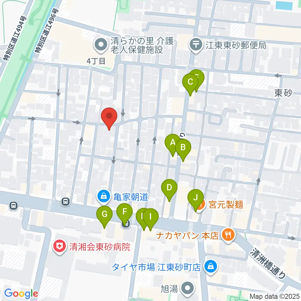 サンテクニカル周辺のファミレス・ファーストフード一覧地図