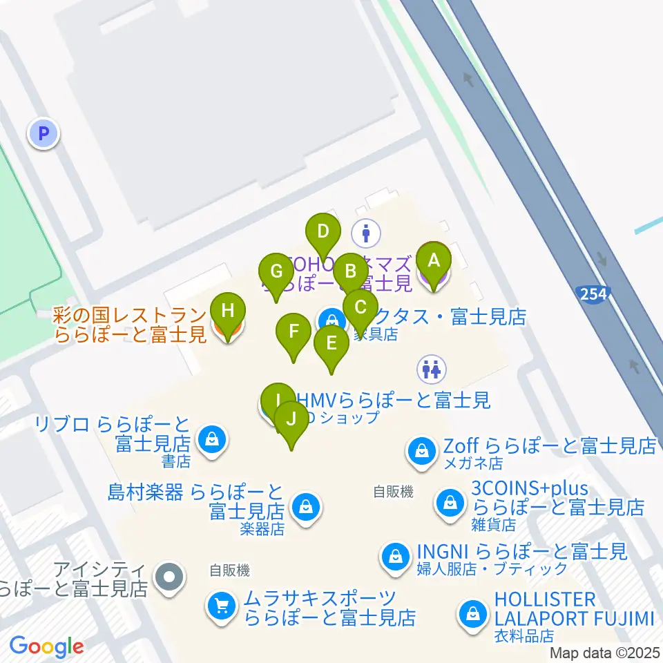 TOHOシネマズららぽーと富士見周辺のファミレス・ファーストフード一覧地図