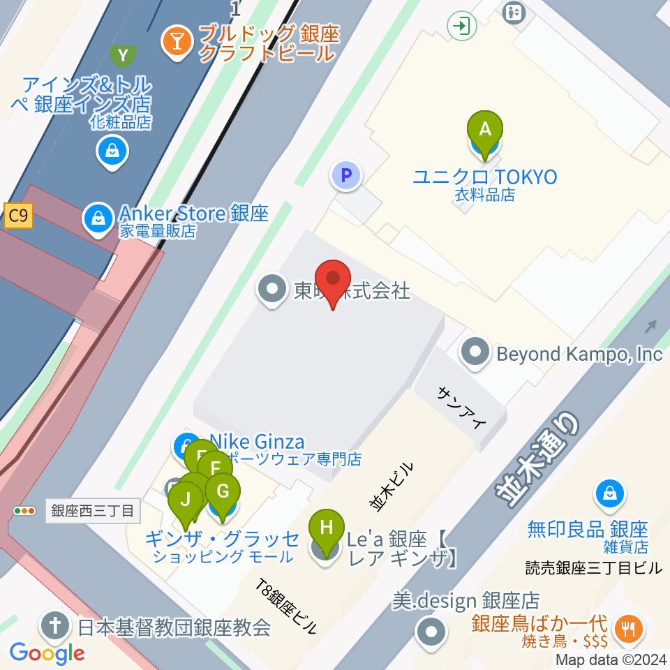 丸の内TOEI周辺のファミレス・ファーストフード一覧地図