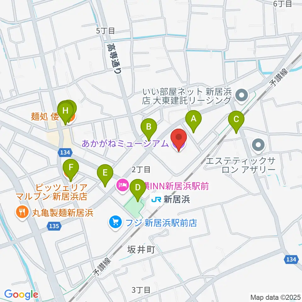 Hello! NEW 新居浜 FM78.0周辺のファミレス・ファーストフード一覧地図