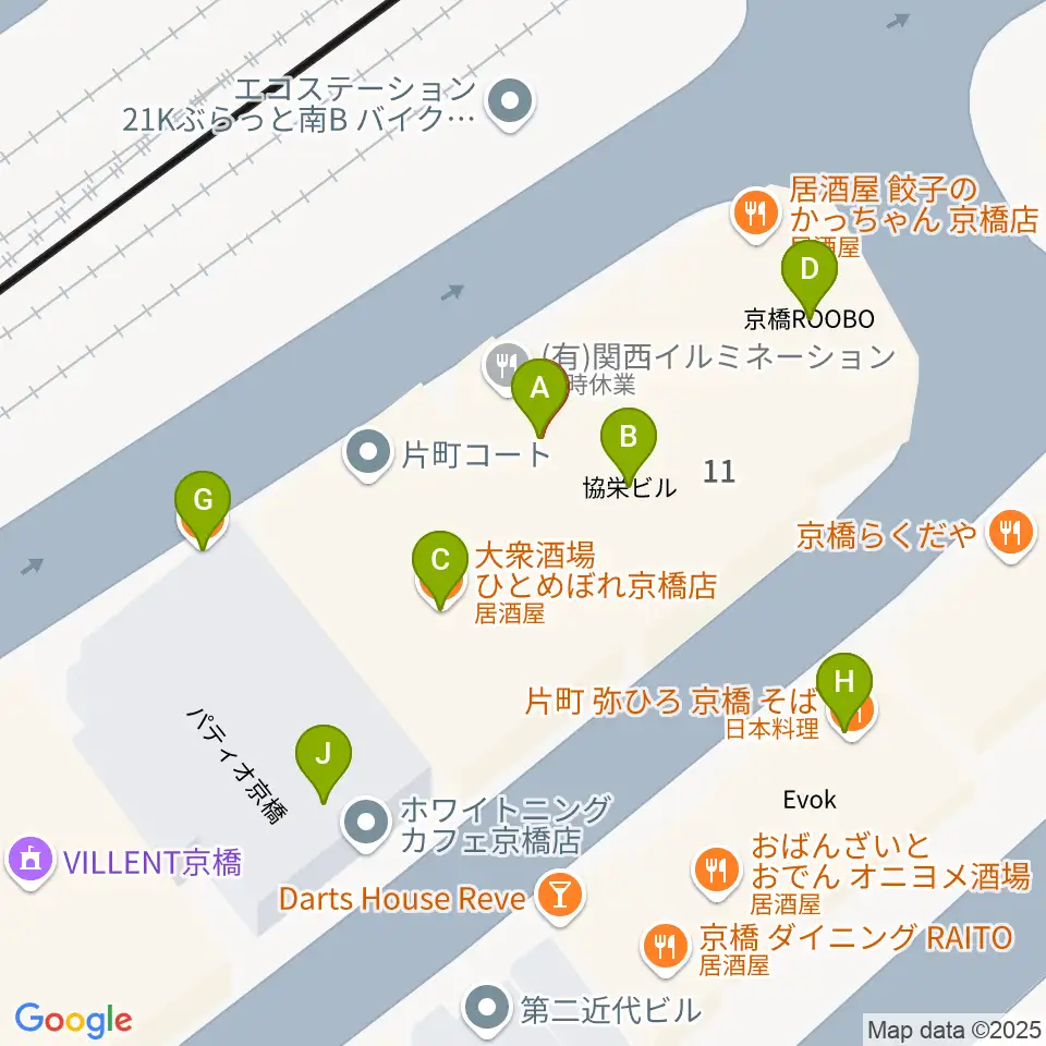 Jet Studio周辺のファミレス・ファーストフード一覧地図
