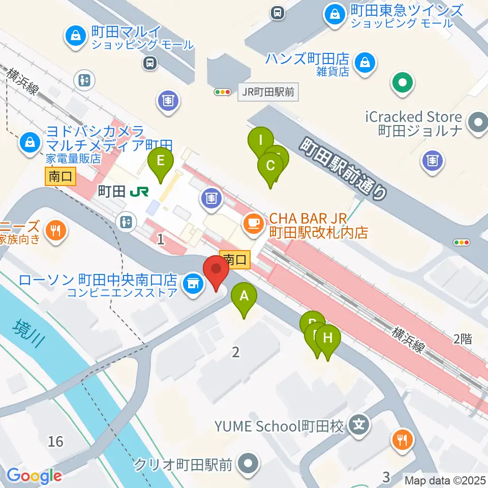 町田クラシックス周辺のファミレス・ファーストフード一覧地図