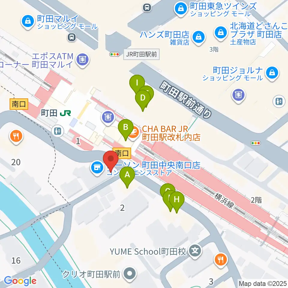 町田クラシックス周辺のファミレス・ファーストフード一覧地図