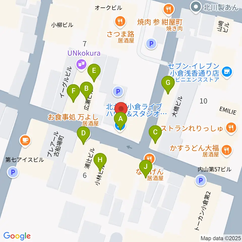 CleveR sound周辺のファミレス・ファーストフード一覧地図