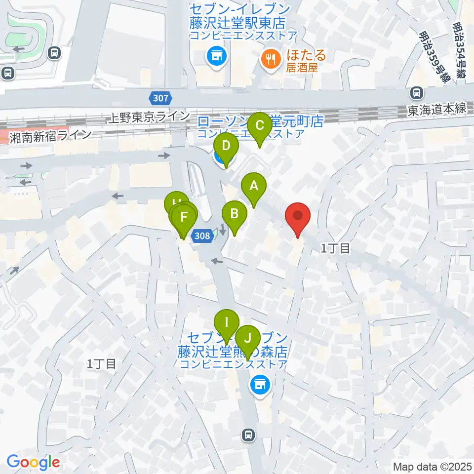木管楽器修理工房 岡田周辺のファミレス・ファーストフード一覧地図