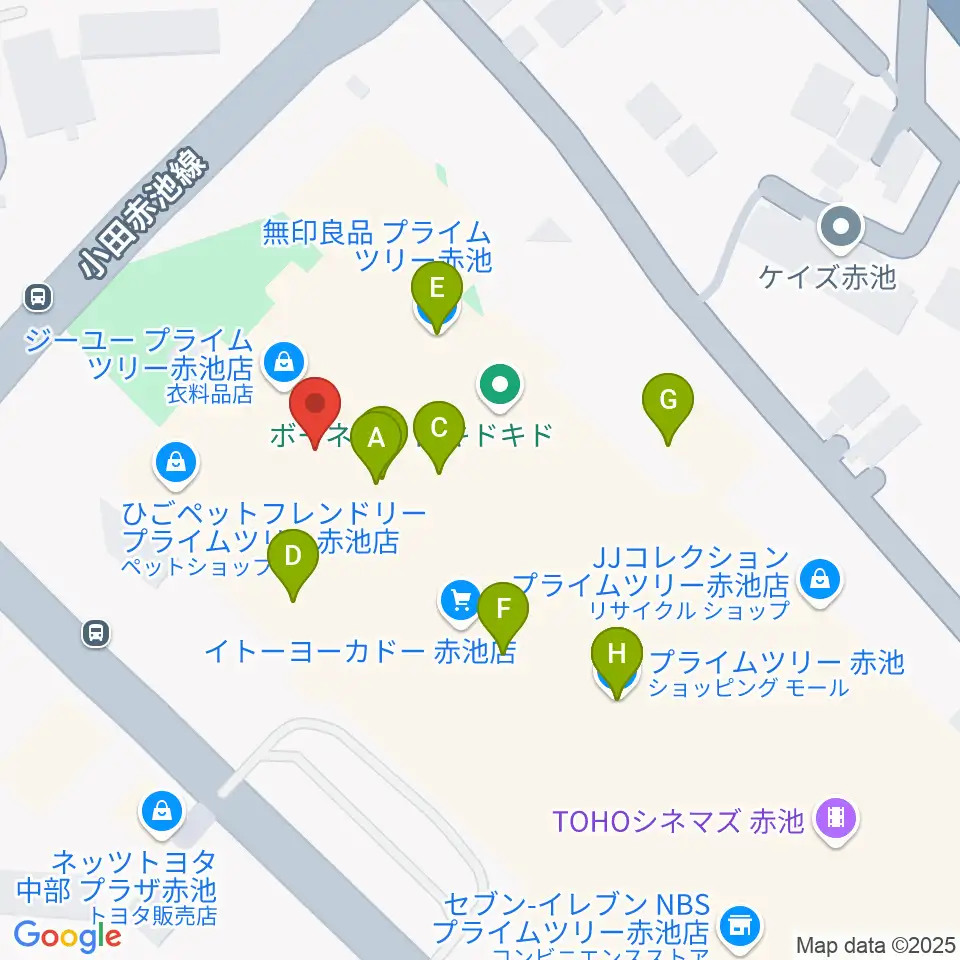 TOHOシネマズ赤池周辺のファミレス・ファーストフード一覧地図