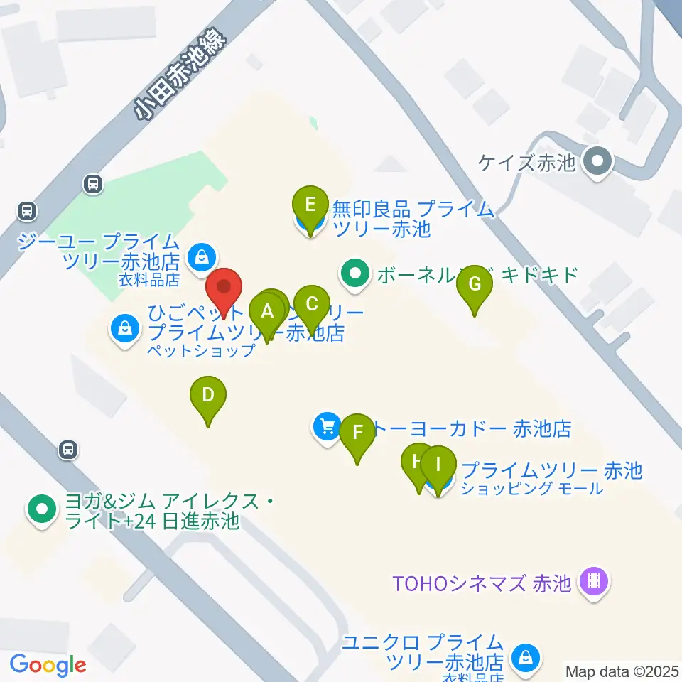 TOHOシネマズ赤池周辺のファミレス・ファーストフード一覧地図