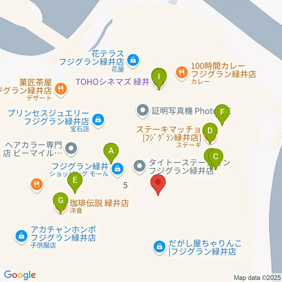 TOHOシネマズ緑井周辺のファミレス・ファーストフード一覧地図