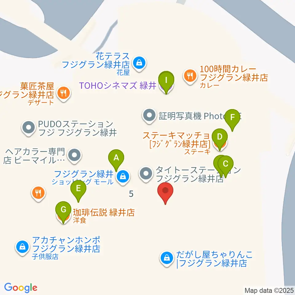 TOHOシネマズ緑井周辺のファミレス・ファーストフード一覧地図