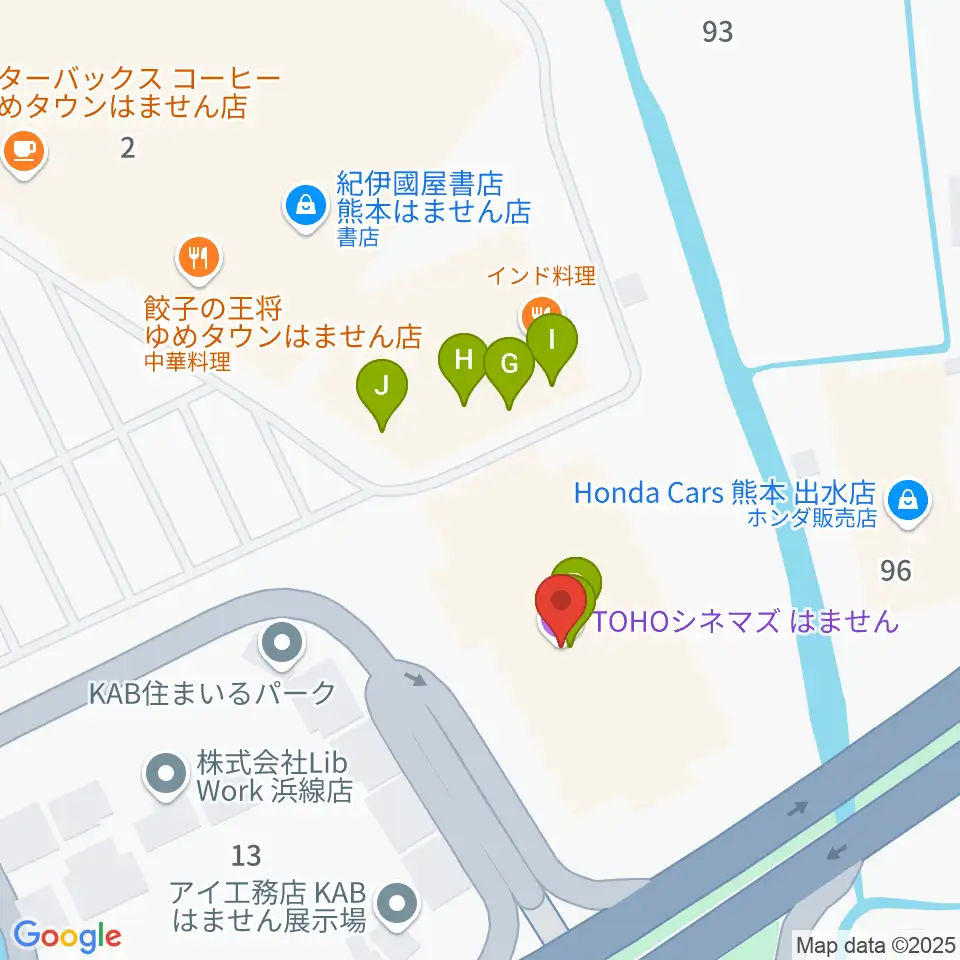 TOHOシネマズはません周辺のファミレス・ファーストフード一覧地図