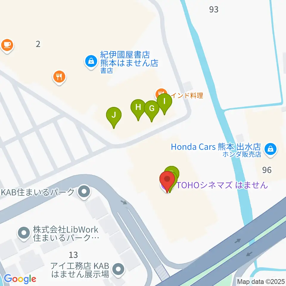 TOHOシネマズはません周辺のファミレス・ファーストフード一覧地図