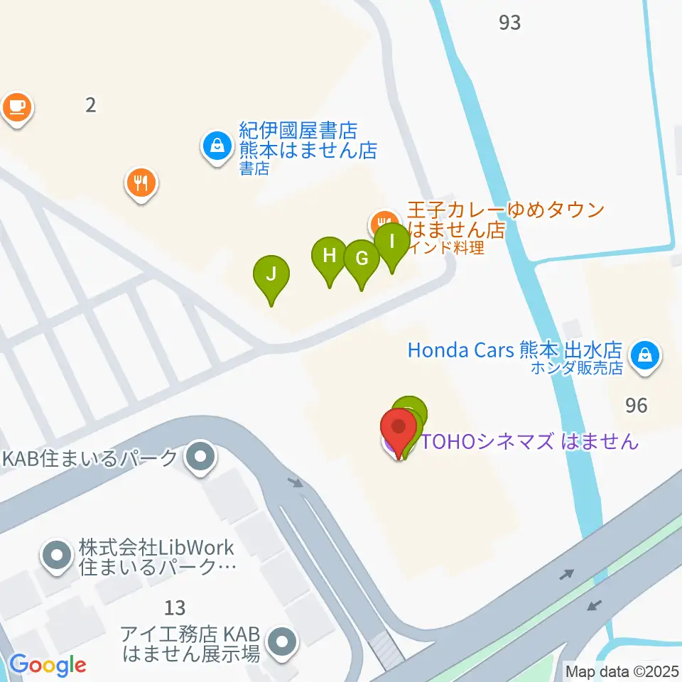 TOHOシネマズはません周辺のファミレス・ファーストフード一覧地図