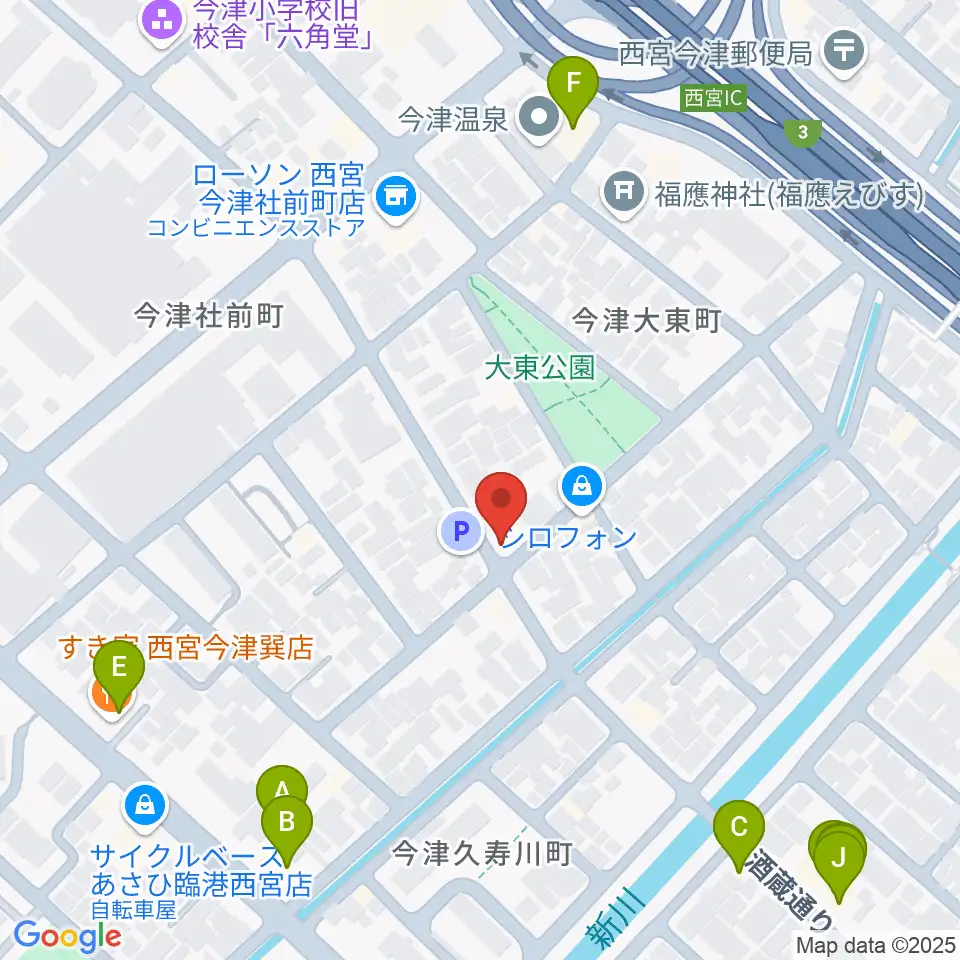 スタジオ1812周辺のファミレス・ファーストフード一覧地図