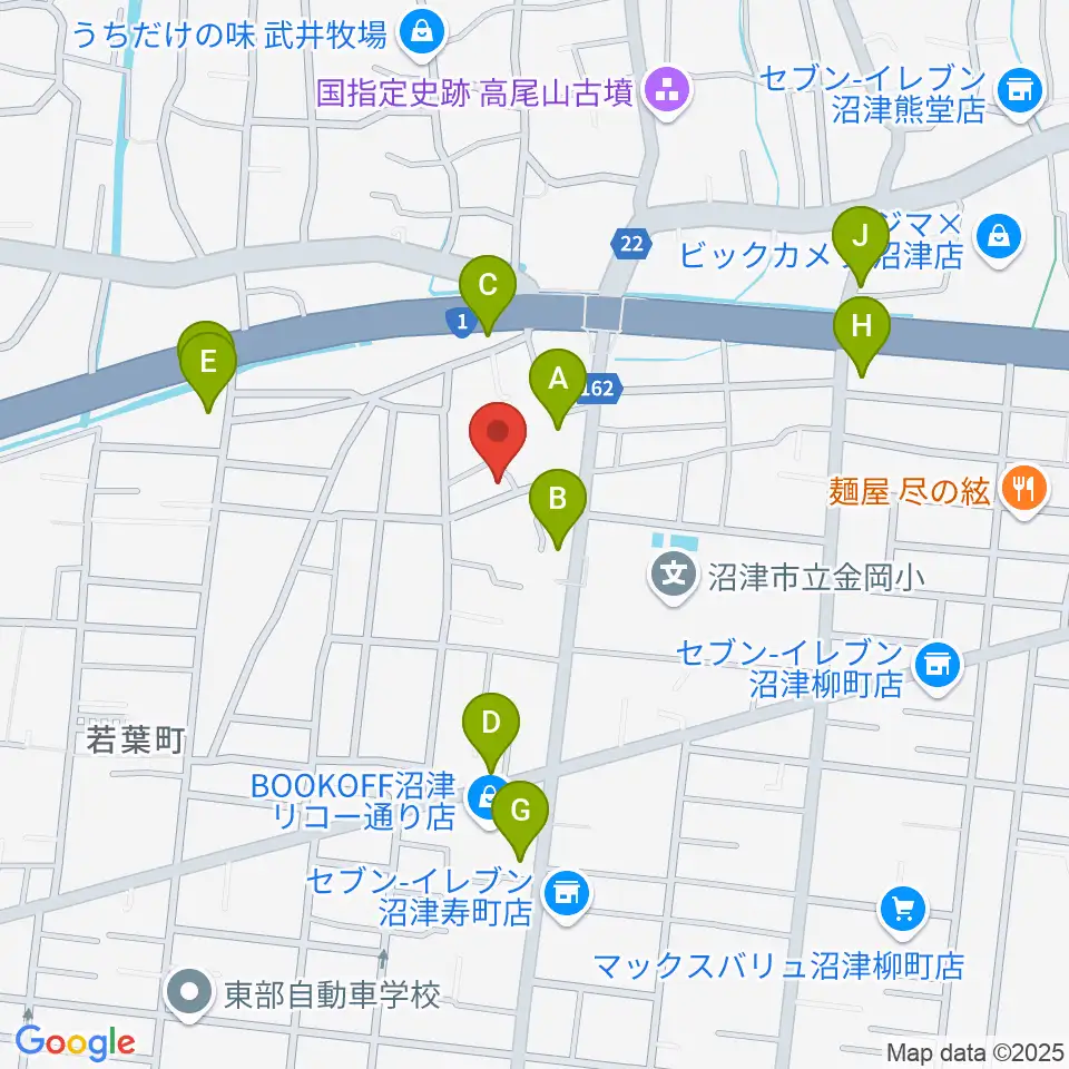 Studio SONICS周辺のファミレス・ファーストフード一覧地図