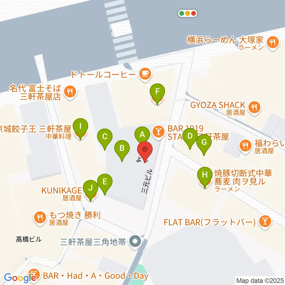 三軒茶屋32016周辺のファミレス・ファーストフード一覧地図