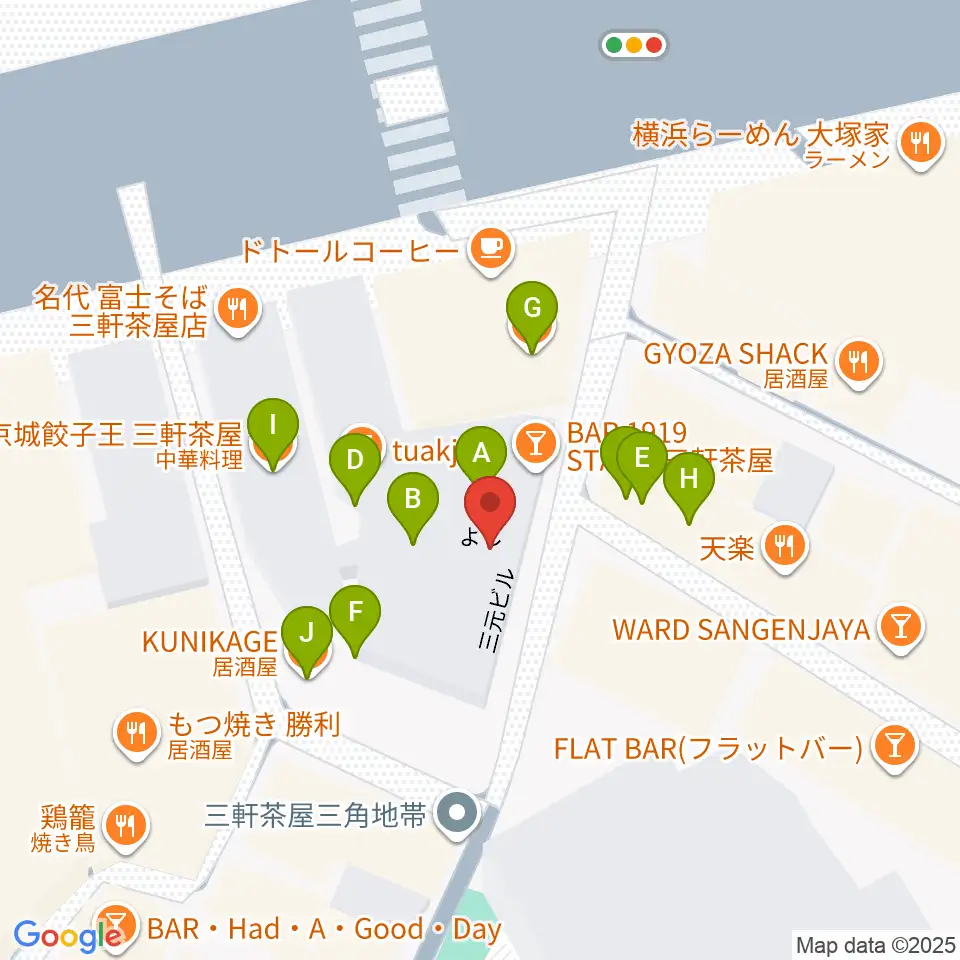 三軒茶屋32016周辺のファミレス・ファーストフード一覧地図