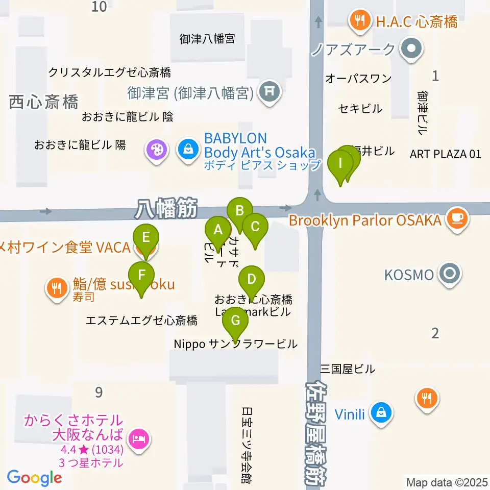 新神楽周辺のファミレス・ファーストフード一覧地図