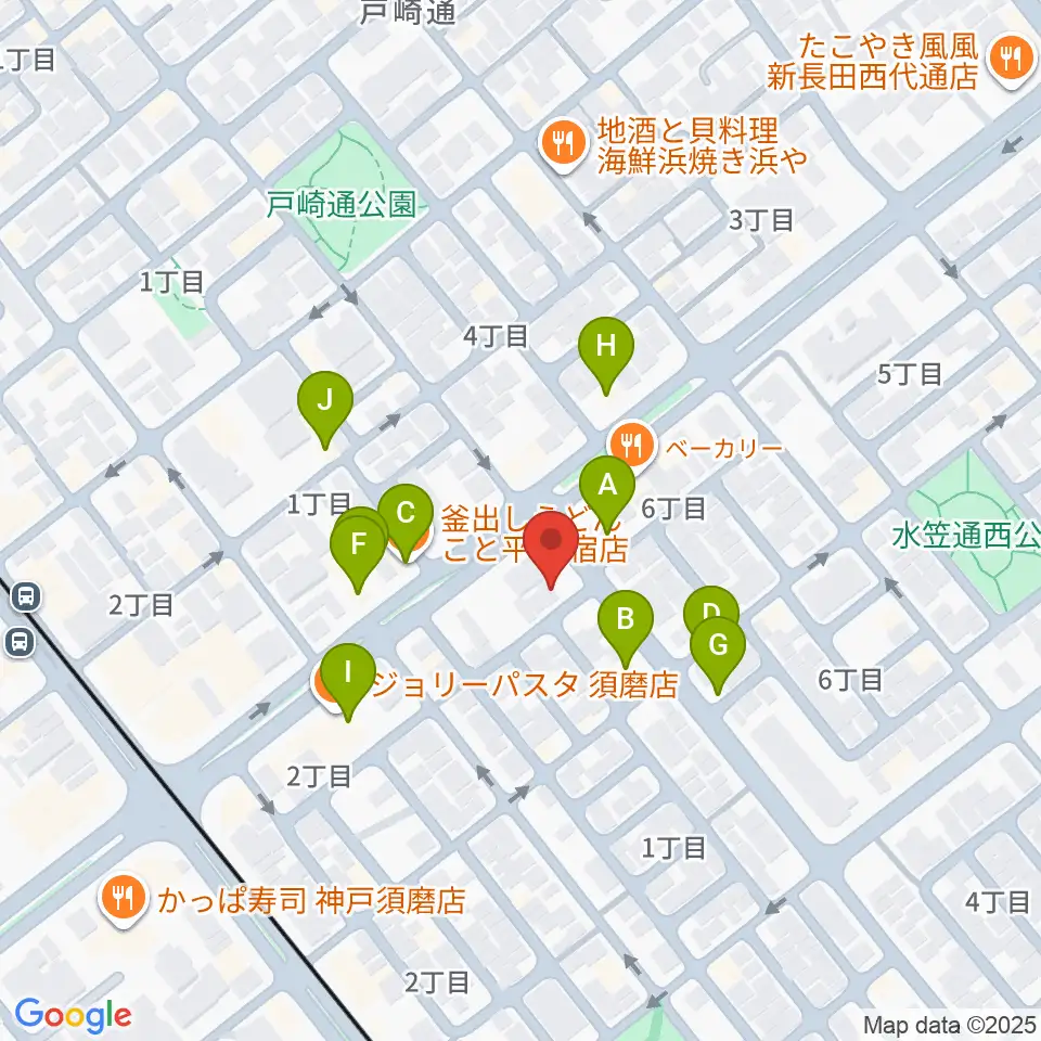 KOBEらぼポルカ周辺のファミレス・ファーストフード一覧地図