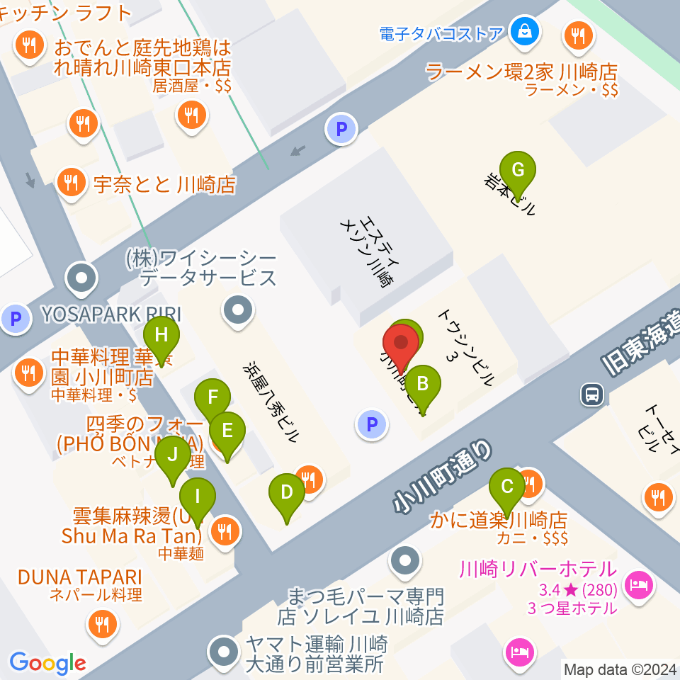 スタジオ太鼓庵周辺のファミレス・ファーストフード一覧地図