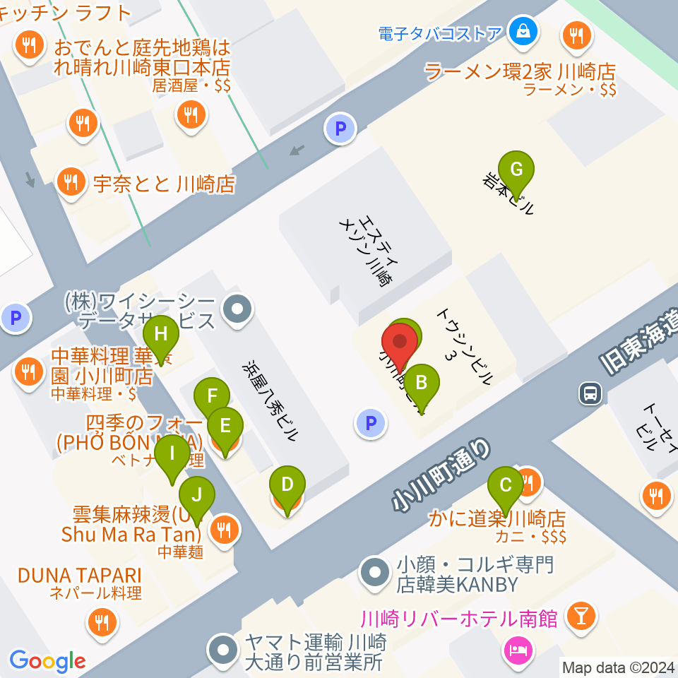 スタジオ太鼓庵周辺のファミレス・ファーストフード一覧地図