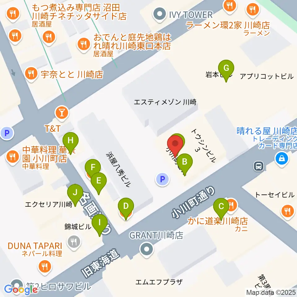スタジオ太鼓庵周辺のファミレス・ファーストフード一覧地図