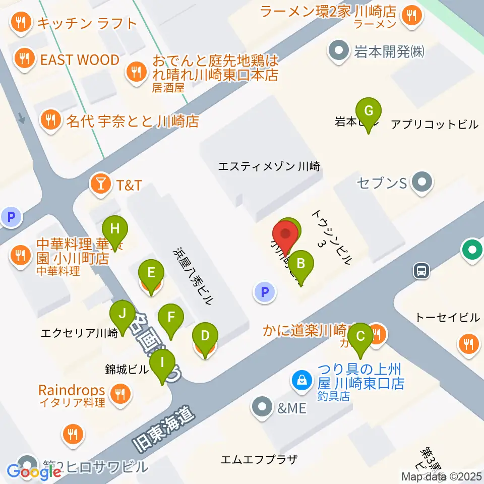 スタジオ太鼓庵周辺のファミレス・ファーストフード一覧地図