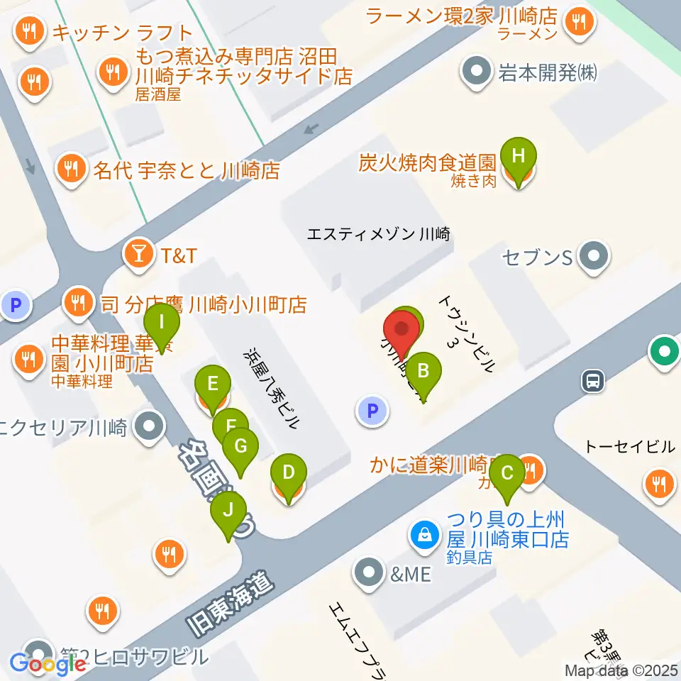 スタジオ太鼓庵周辺のファミレス・ファーストフード一覧地図