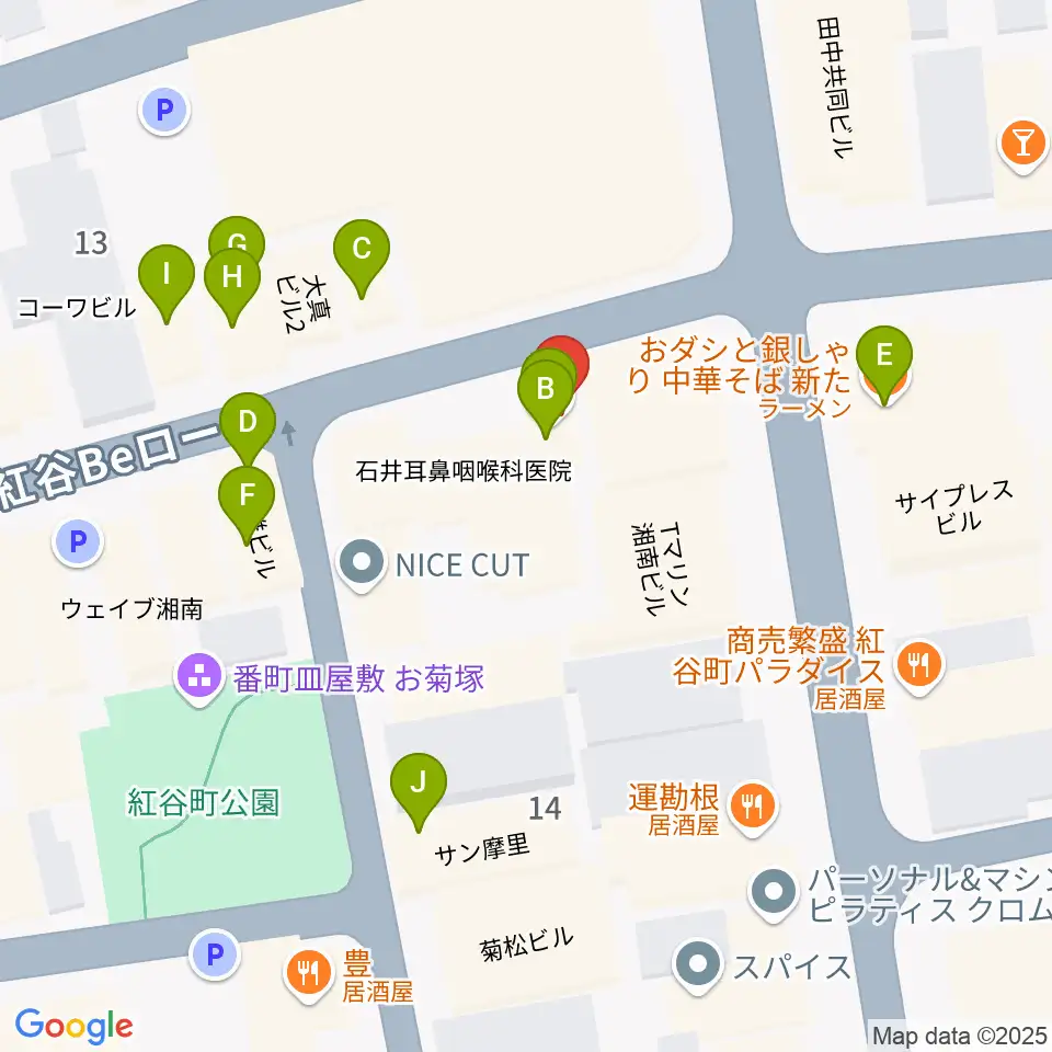 Jazz Bar Pianoforte周辺のファミレス・ファーストフード一覧地図