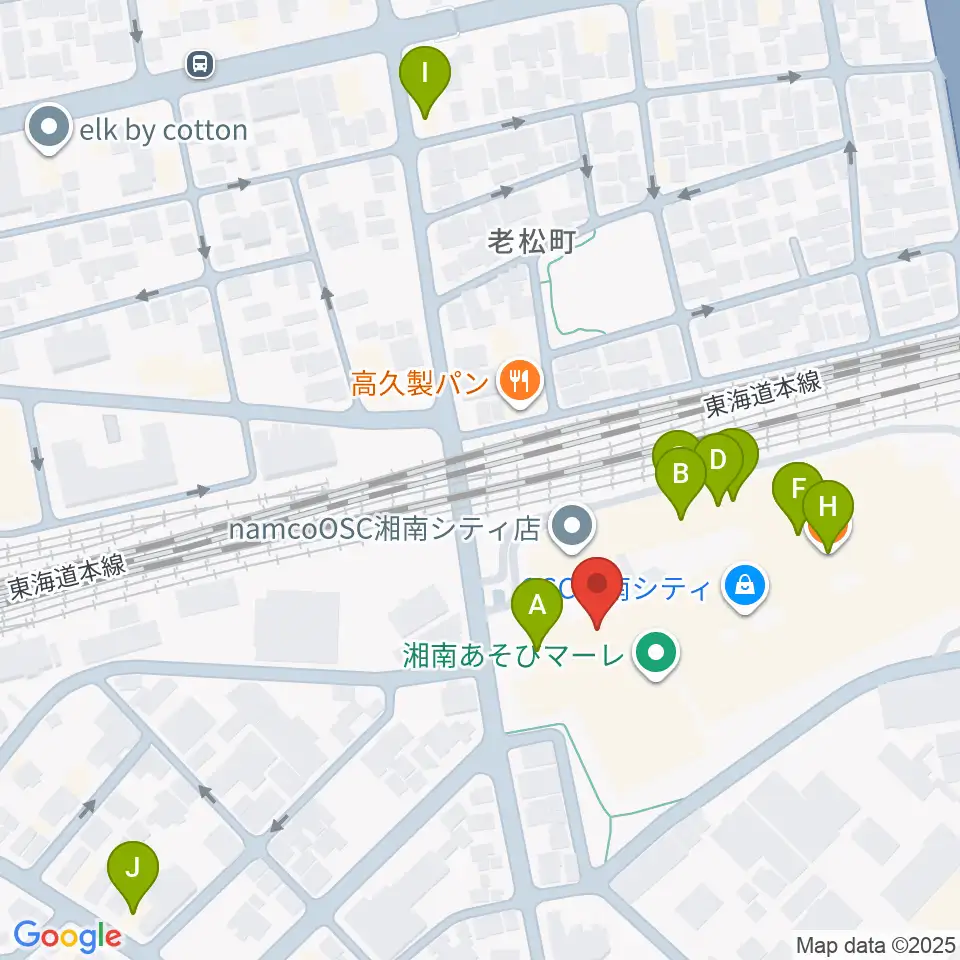 シネプレックス平塚周辺のファミレス・ファーストフード一覧地図