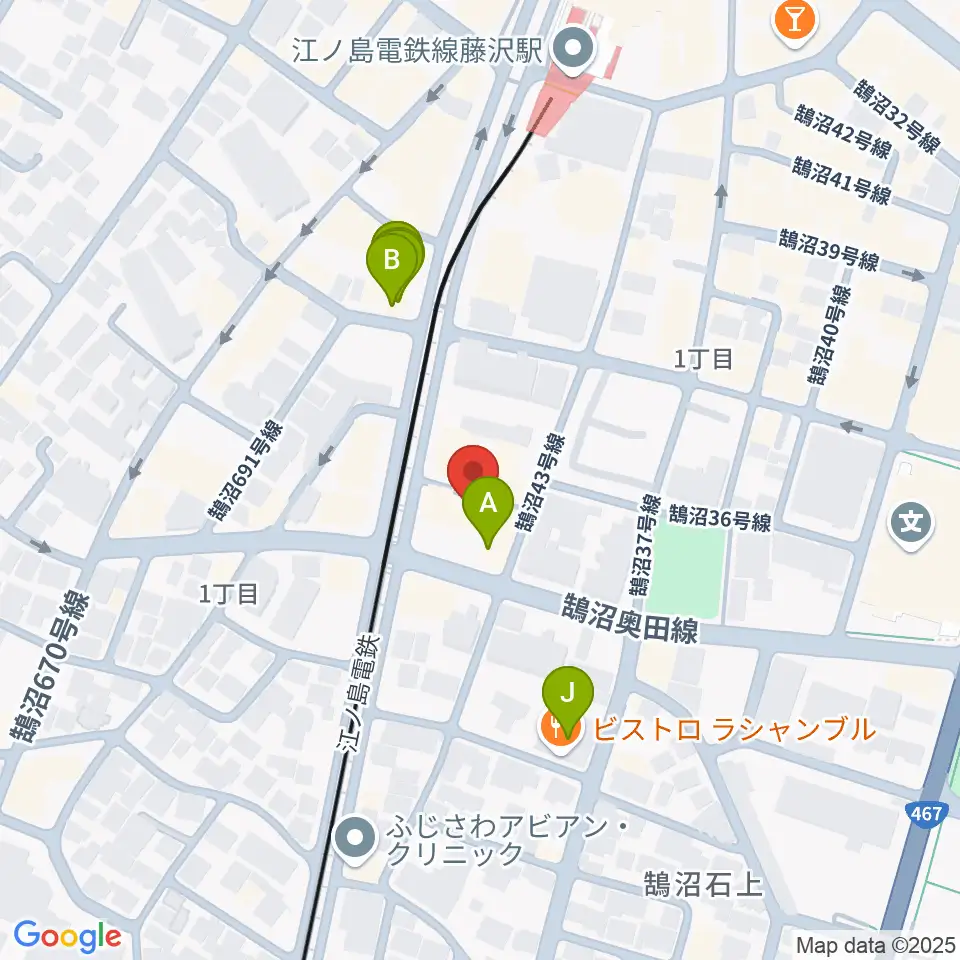 soundmarket周辺のファミレス・ファーストフード一覧地図