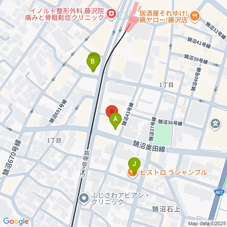 soundmarket周辺のファミレス・ファーストフード一覧地図
