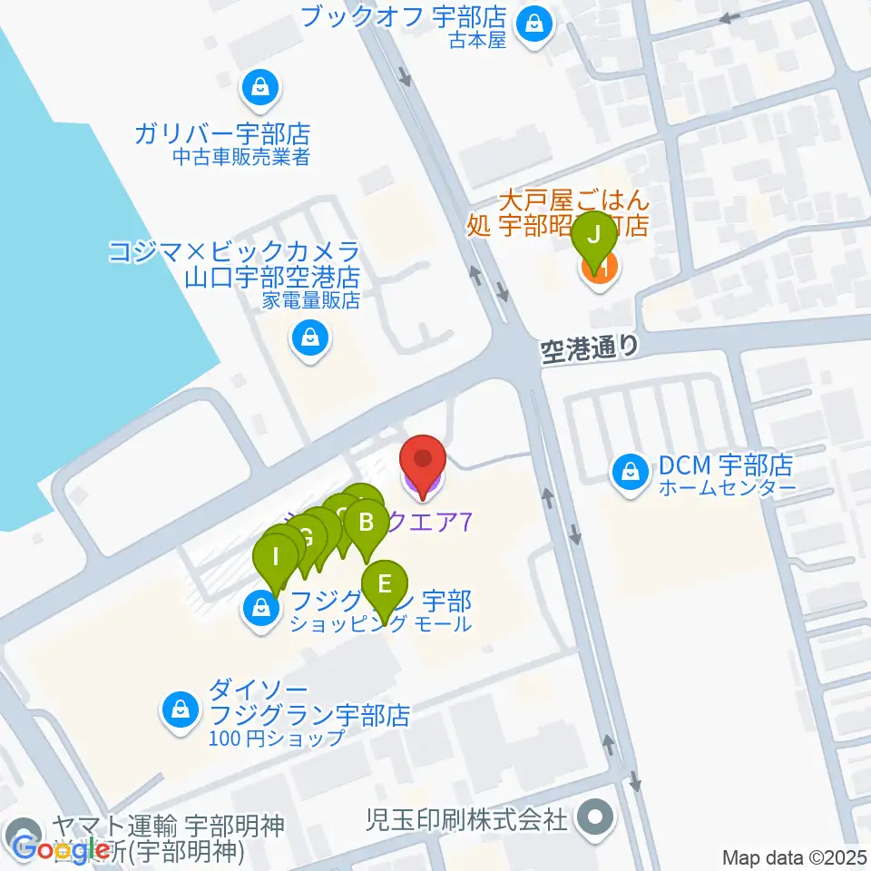 シネマ・スクエア7周辺のファミレス・ファーストフード一覧地図
