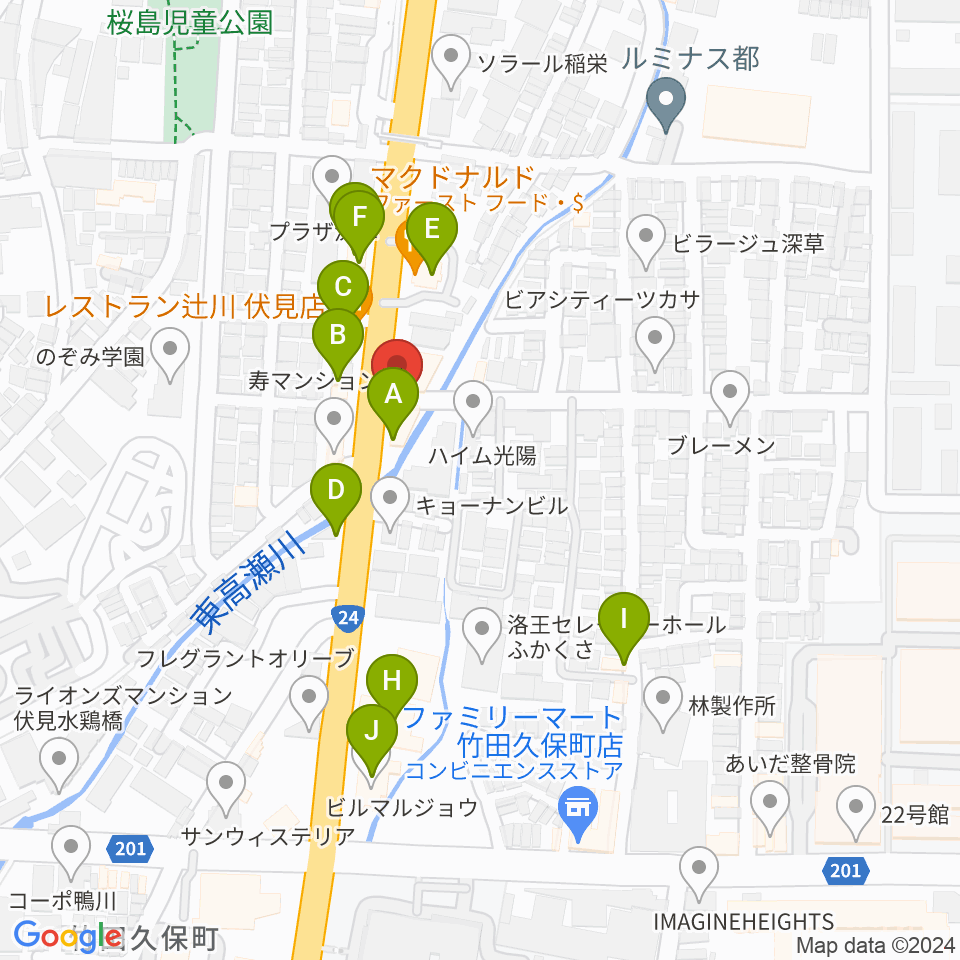 京都Annie's Cafe周辺のファミレス・ファーストフード一覧地図