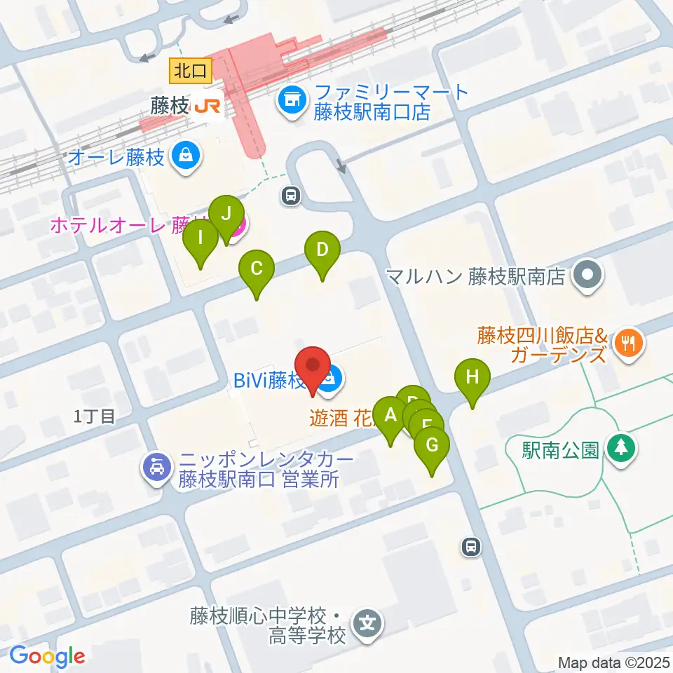 藤枝シネ・プレーゴ周辺のファミレス・ファーストフード一覧地図