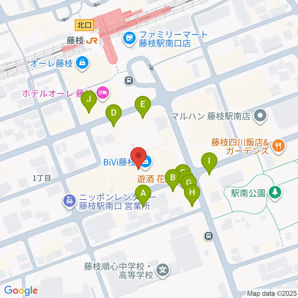 藤枝シネ・プレーゴ周辺のファミレス・ファーストフード一覧地図