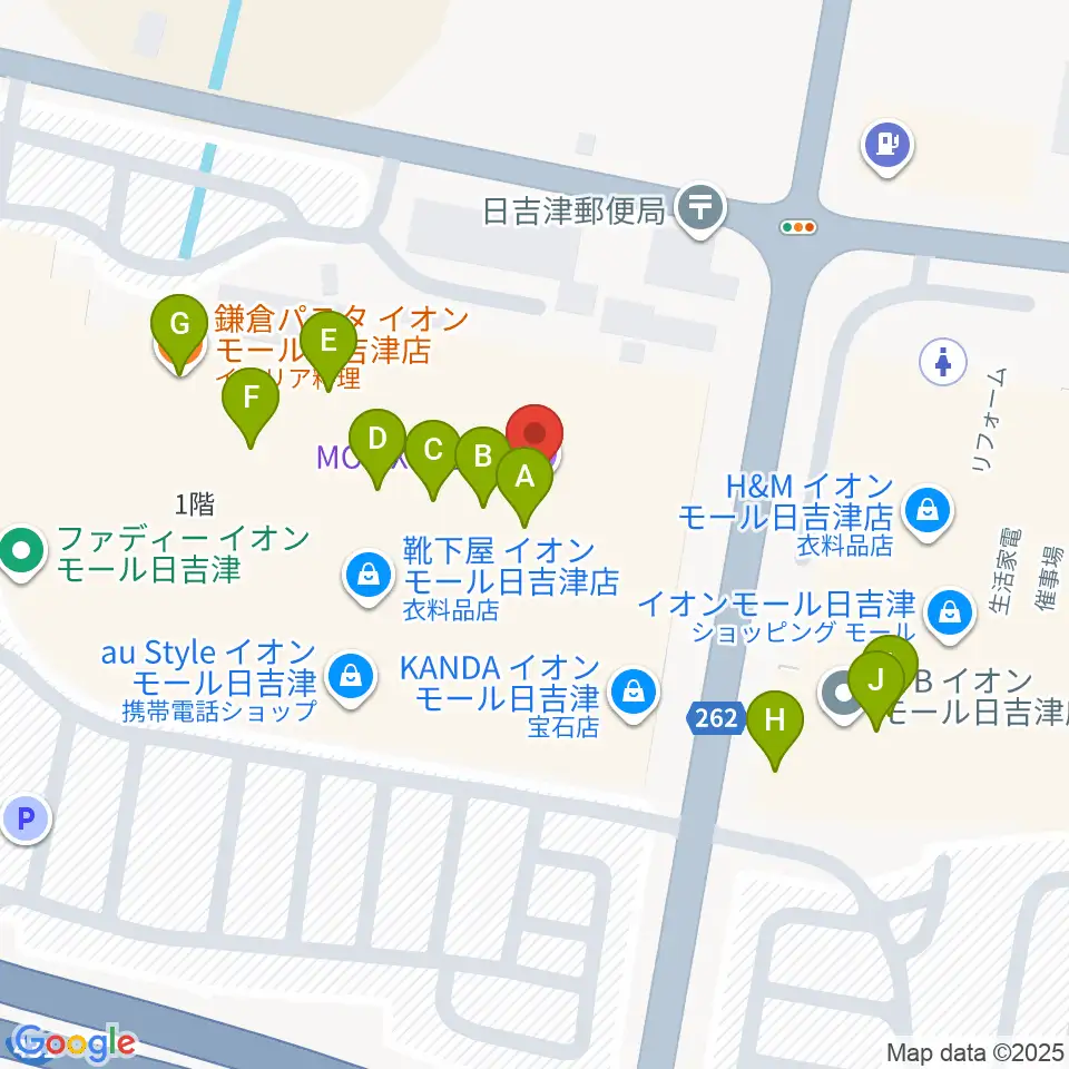 MOVIX日吉津周辺のファミレス・ファーストフード一覧地図