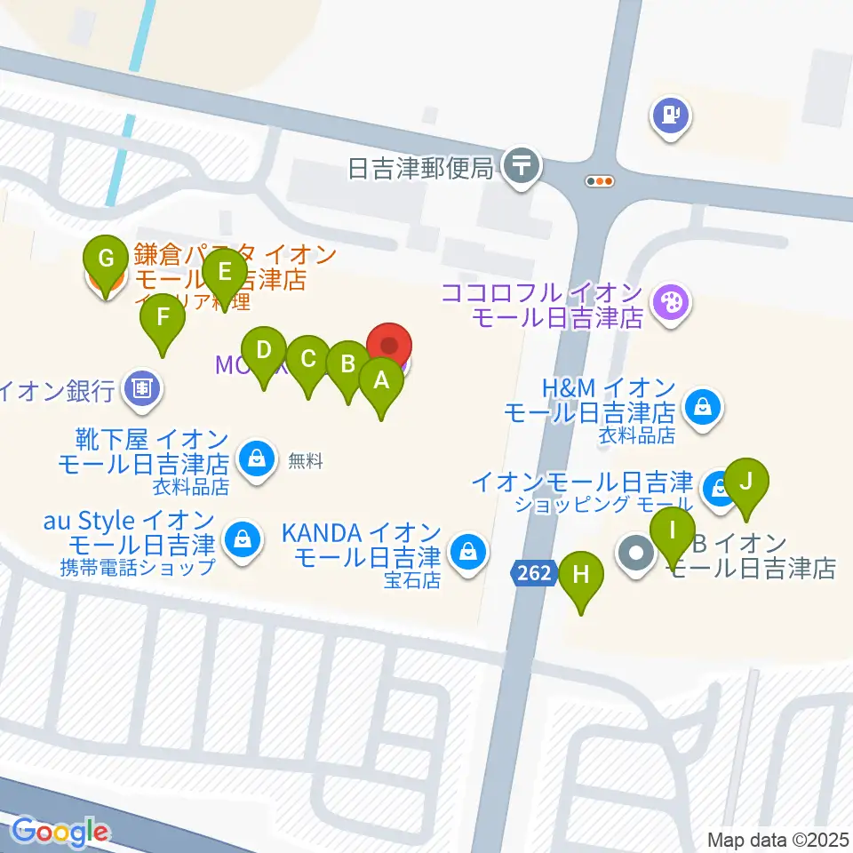 MOVIX日吉津周辺のファミレス・ファーストフード一覧地図