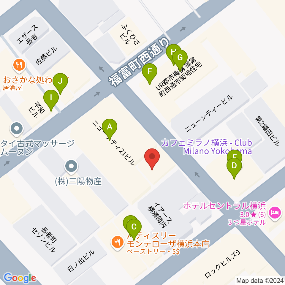 日ノ出町 試聴室その3周辺のファミレス・ファーストフード一覧地図