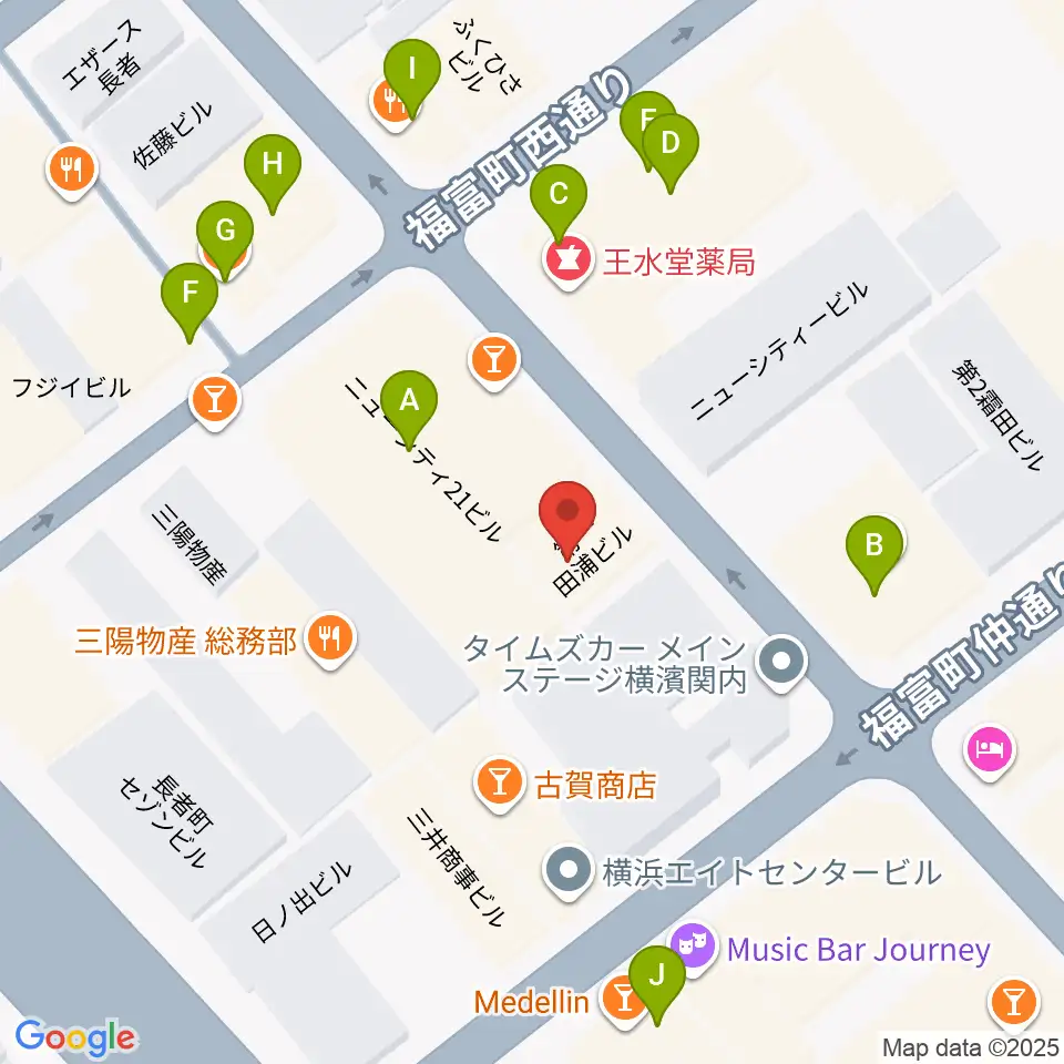 日ノ出町 試聴室その3周辺のファミレス・ファーストフード一覧地図